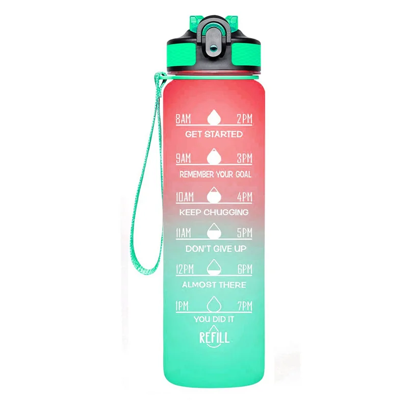 Protable Outdoor Camp Gradient Water Cup 1000ML Colorful Water Bottle Drinking Plan Health Life Control Bouncing Cover Water Cup
Protable Outdoor Camp Gradient Water Cup 1000ML Colorful Water Bottle Drinking Plan Health Life Control Bouncing Cover Water Cup