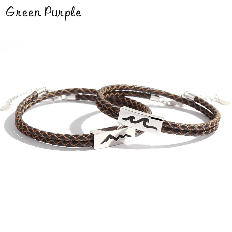 Green Purple s925 Sterling Silver Vows Of Eternal Bracelet Leather Cord Ladies Couple Bangles Fine Luxury Jewelry Gifts CB-329
Green Purple s925 Sterling Silver Vows Of Eternal Bracelet Leather Cord Ladies Couple Bangles Fine Luxury Jewelry Gifts CB-329