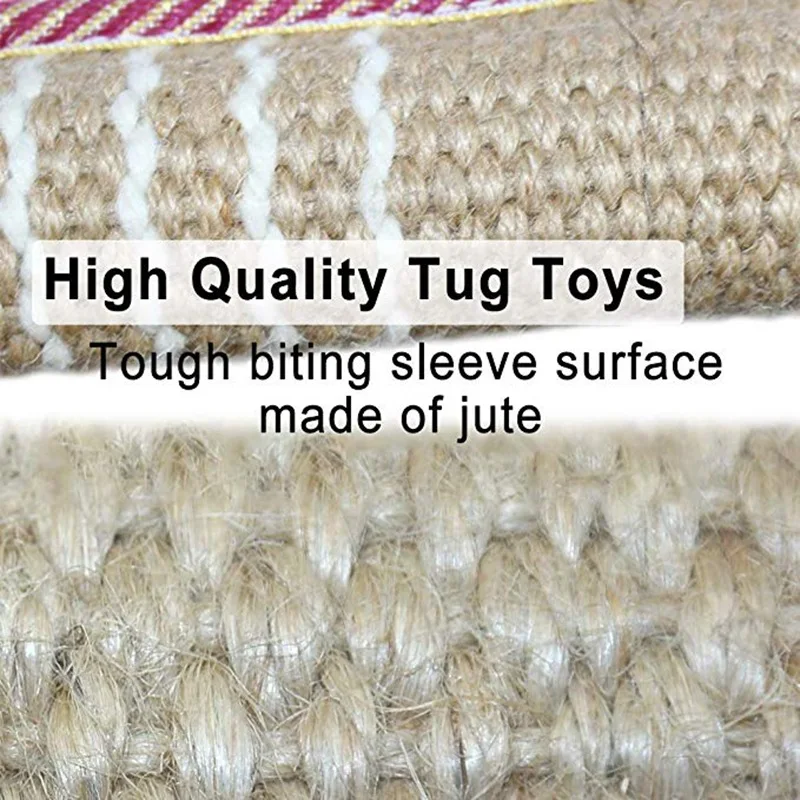 Durable Dog Training Tug Toy Bite Pillow Jute Bite Toy Sleeve with 2Rope Handles Large Dog Training Interactive Play Chewing Toy
Durable Dog Training Tug Toy Bite Pillow Jute Bite Toy Sleeve with 2Rope Handles Large Dog Training Interactive Play Chewing Toy