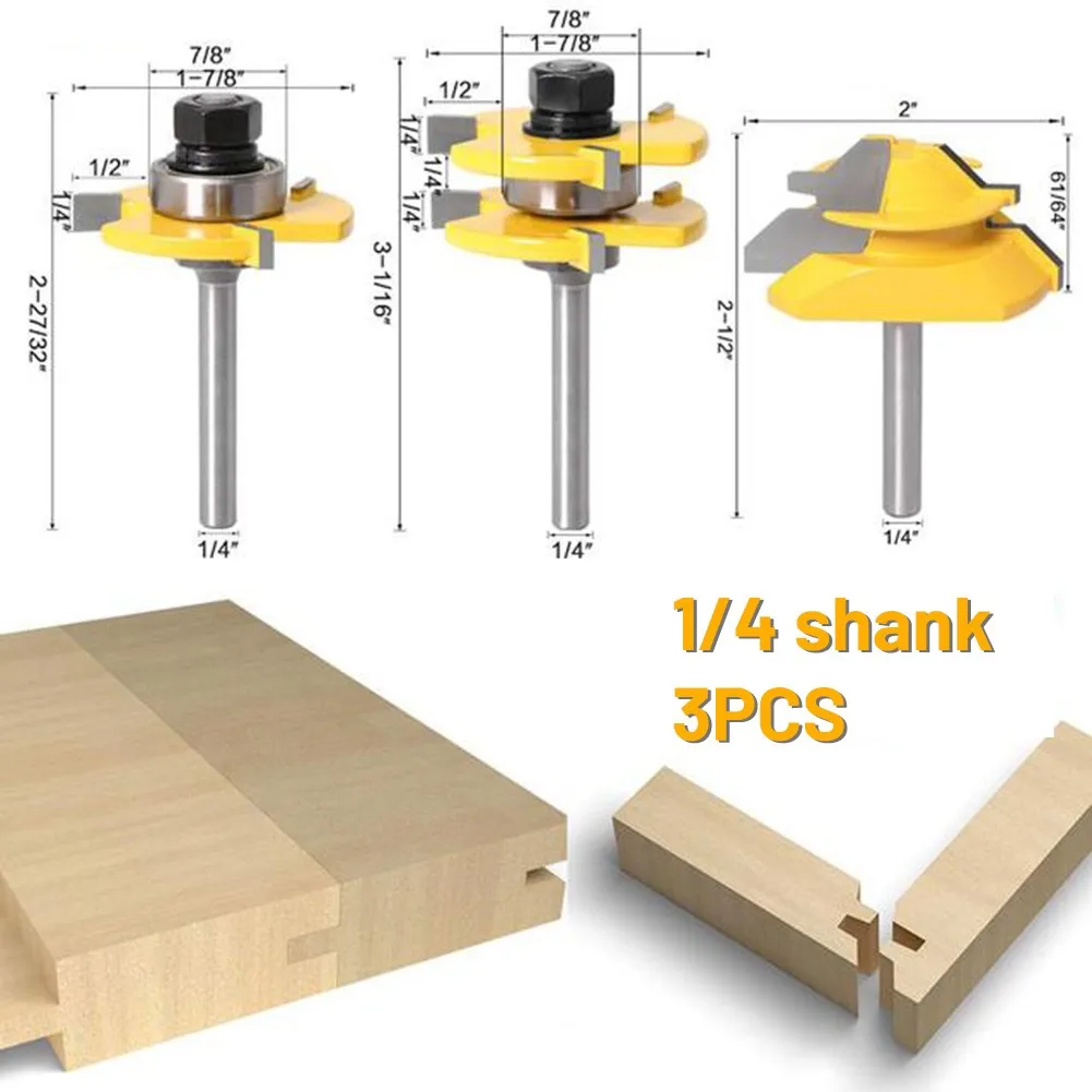 Tongue And Groove Router Bit 1/4'' 6mm 45° Lock Miter Bit Shank Joint Assembly Router For Wood Cutting Tool
Tongue And Groove Router Bit 1/4'' 6mm 45° Lock Miter Bit Shank Joint Assembly Router For Wood Cutting Tool