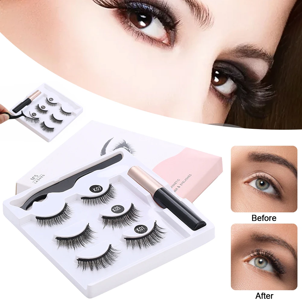 lashes False eyelashes Magnetic Eyelash and Eyeliner Kit with 3 Pairs of Magnetic Eyelashes and Tweezer Natural Look Makeup Tool
lashes False eyelashes Magnetic Eyelash and Eyeliner Kit with 3 Pairs of Magnetic Eyelashes and Tweezer Natural Look Makeup Tool