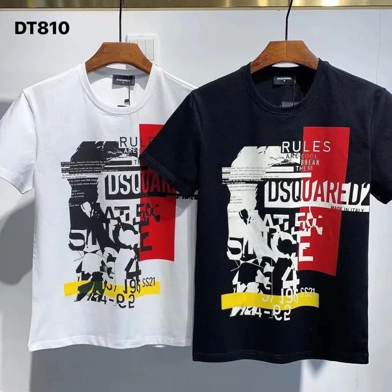 Men Women O Neck Short Sleeve T Shirt Locomotive Letter Print T-shirt Casual Cotton 21 FW Authentic Dsquared2 Hip-Hop DT810
Men Women O Neck Short Sleeve T Shirt Locomotive Letter Print T-shirt Casual Cotton 21 FW Authentic Dsquared2 Hip-Hop DT810