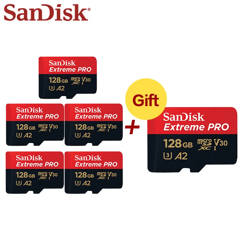 SanDisk Extreme Pro A2 карта памяти Micro SDXC класс 10 5 + 1|Карты памяти| |