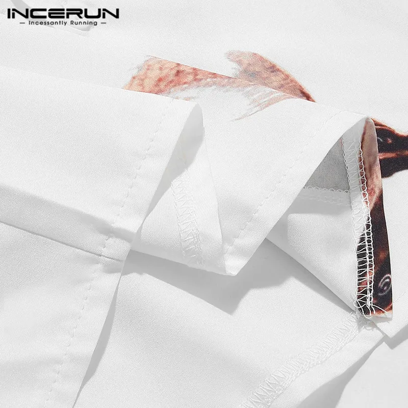 INCERUN Men Shirts Short Sleeve Printed Blouse Summer Turn Down Collar Camisa Man Leisure Floral Button Blusas Streetwear S-5XL 
INCERUN Men Shirts Short Sleeve Printed Blouse Summer Turn Down Collar Camisa Man Leisure Floral Button Blusas Streetwear S-5XL