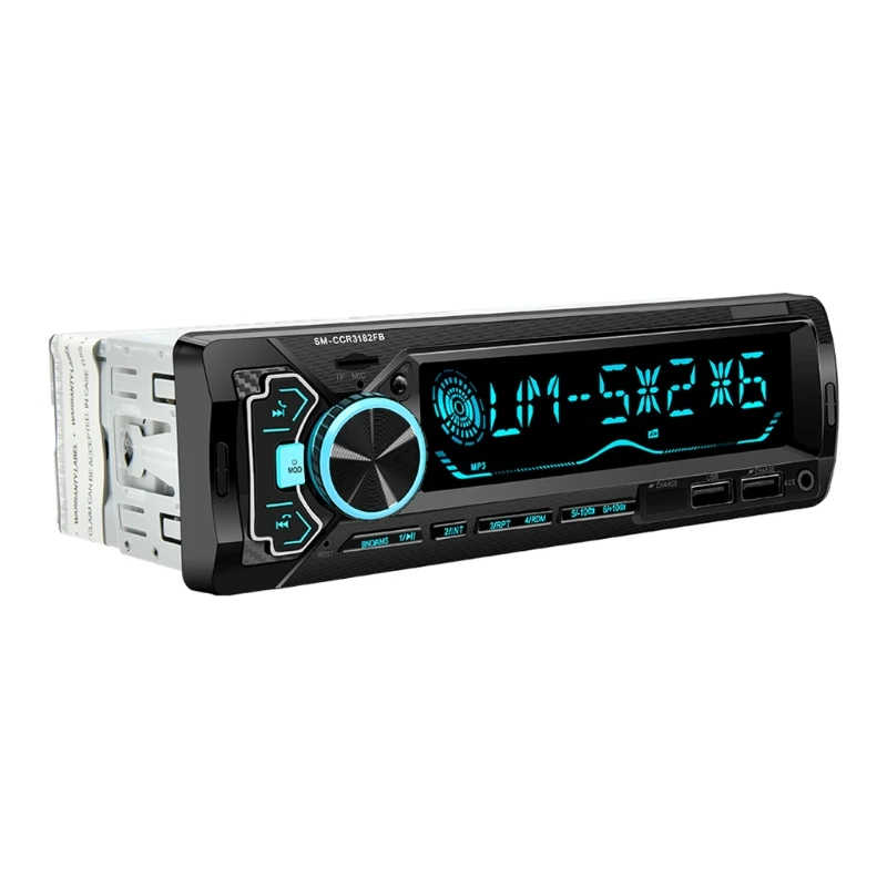 

Автомобильный плеер для звонков по громкой связи Bluetooth-совместимый радиоприемник Mp3 музыкальный стерео адаптер цветное освещение 12 в двойн...