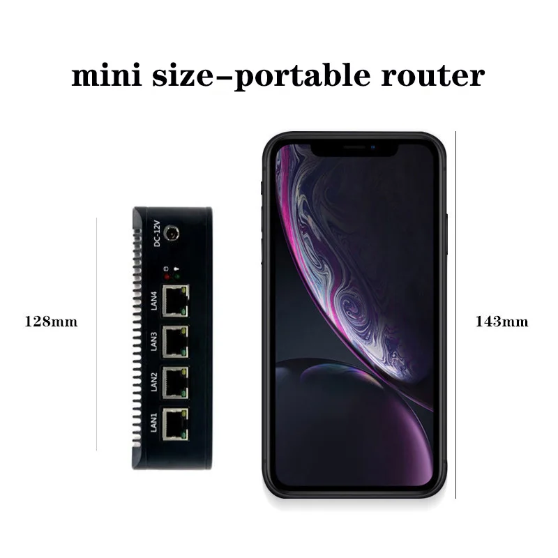 Fanless Soft Router Celeron J3455 Quad Core Mini PC with VGA HD-MI 4 Gigabit LAN for pfSense firewall Network Server AES-NI 
Fanless Soft Router Celeron J3455 Quad Core Mini PC with VGA HD-MI 4 Gigabit LAN for pfSense firewall Network Server AES-NI