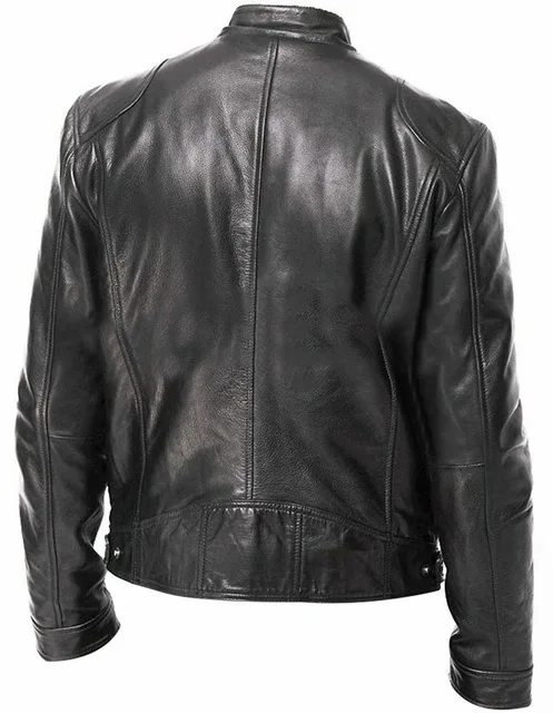 Men PU Leather Jacket Winter Vintage Zipper Black Male Motorcycle Bomber Jacket Streetwear Pocket Collar Men Leather Coat
Men PU Leather Jacket Winter Vintage Zipper Black Male Motorcycle Bomber Jacket Streetwear Pocket Collar Men Leather Coat