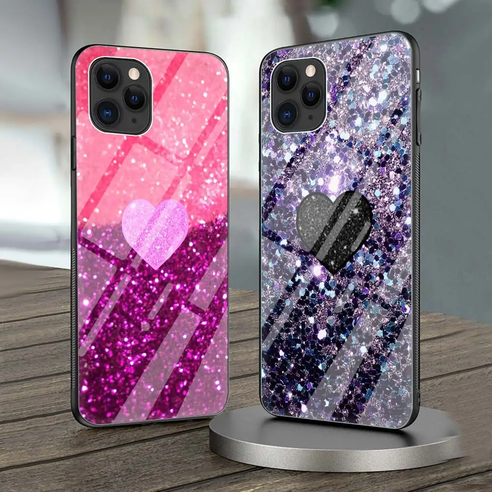 Phone Case for iPhone 11 Pro Shell for iPhone 12 Pro Max X XR XS 7 8 Plus SE 2020 Glass Funda Cover Glitter Golden rose love
Phone Case for iPhone 11 Pro Shell for iPhone 12 Pro Max X XR XS 7 8 Plus SE 2020 Glass Funda Cover Glitter Golden rose love