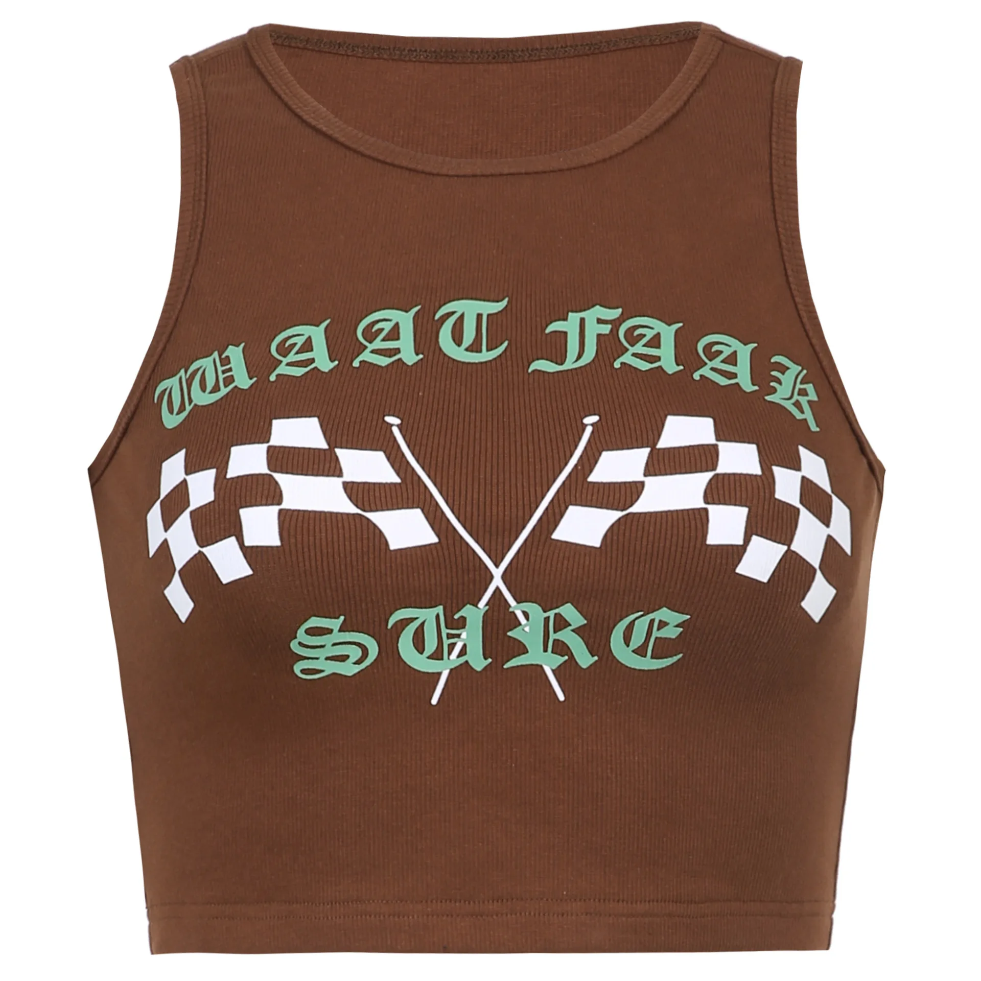 Letters Printed Tops Tee for Women 2021 Summer Sleeveless Shirt O-Neck Slim Tanks and Camis Casual Ladies Clothing PDG2124
Letters Printed Tops Tee for Women 2021 Summer Sleeveless Shirt O-Neck Slim Tanks and Camis Casual Ladies Clothing PDG2124