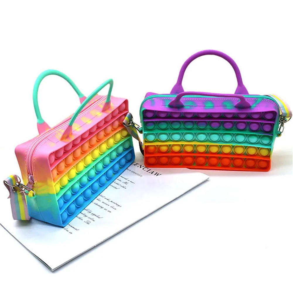 Fashion Fidget Toys Push Bubbles Toy Rainbow Unicorn Coin Purse Wallet Ladies Bag Silica Simple Dimple Crossbody Bags For Girls
Fashion Fidget Toys Push Bubbles Toy Rainbow Unicorn Coin Purse Wallet Ladies Bag Silica Simple Dimple Crossbody Bags For Girls