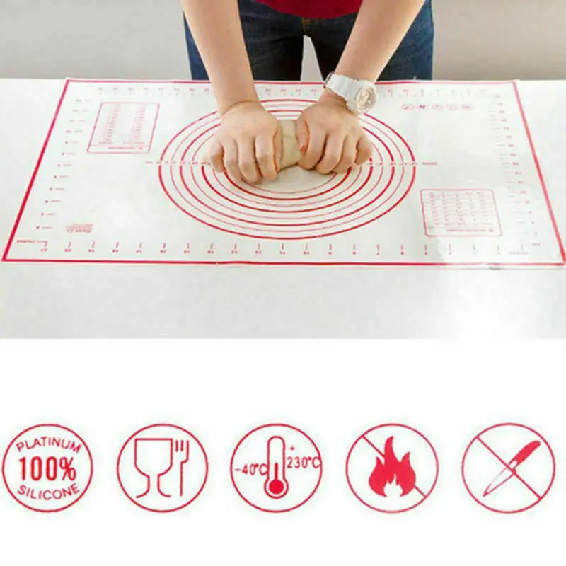 Reusable Eco-Friendly Silicone Baking Mat Non-slip Rolling Surface Non-Stick Cutting Board Kitchen Gadget Bakeware Accessories
Reusable Eco-Friendly Silicone Baking Mat Non-slip Rolling Surface Non-Stick Cutting Board Kitchen Gadget Bakeware Accessories