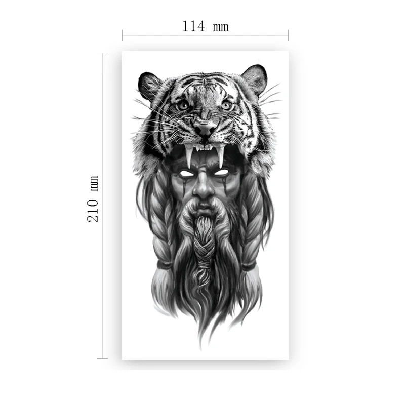 Zeus White Eyes Waterproof Temporary Tattoo Sticker Black Tiger Design Fake Tattoos Flash Tatoos Arm Hand Body Art for Women Men
Zeus White Eyes Waterproof Temporary Tattoo Sticker Black Tiger Design Fake Tattoos Flash Tatoos Arm Hand Body Art for Women Men
