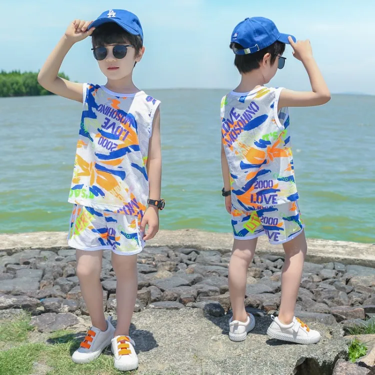 Summer Baby Clothing Set Kids Two-piece Boys Clothes Sleeveless T-shirt Tops Short Set Kids Camouflage Vest Sets 3-11 Years
Summer Baby Clothing Set Kids Two-piece Boys Clothes Sleeveless T-shirt Tops Short Set Kids Camouflage Vest Sets 3-11 Years