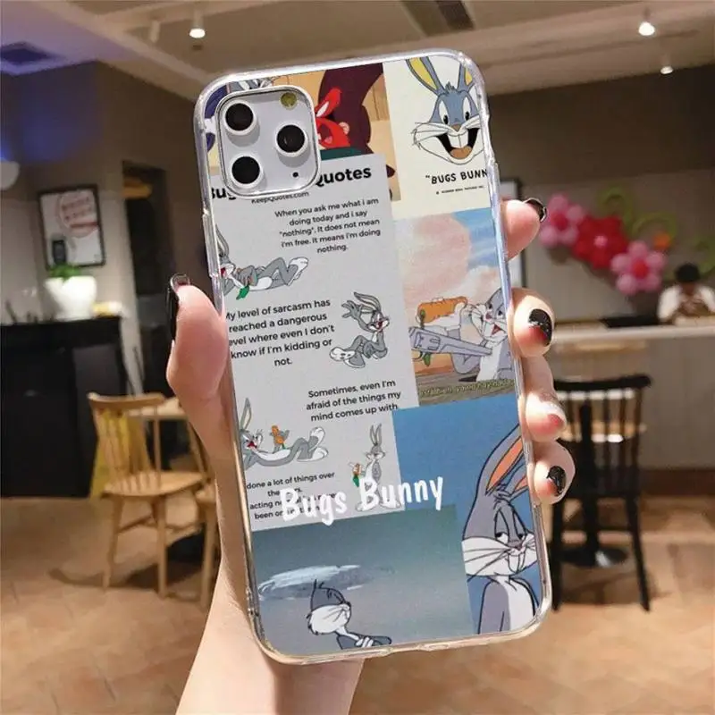 Funny Cartoon Bugs Bunny Phone Case Transparent soft For iphone 5 5s 5c se 6 6s 7 8 11 12 plus mini x xs xr pro max
Funny Cartoon Bugs Bunny Phone Case Transparent soft For iphone 5 5s 5c se 6 6s 7 8 11 12 plus mini x xs xr pro max