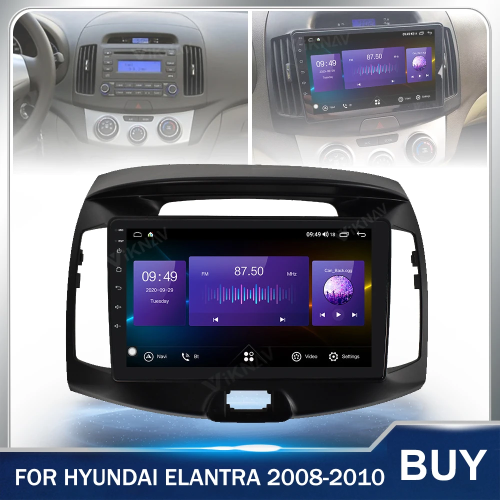 

Android Car Radio GPS Navigation touch screen 2din Stereo Recorder For Hyundai ELANTRA 2008-2010 Car Head Unit 128g 9 inch