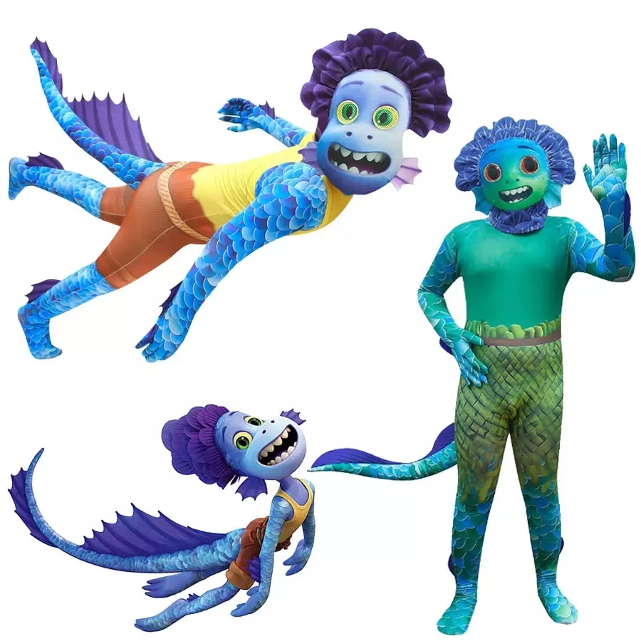Halloween Summer Sunny Day Luca Costume Bodysuit Fancy Set Children Performance Fish Monster Costume Party Clothing
Halloween Summer Sunny Day Luca Costume Bodysuit Fancy Set Children Performance Fish Monster Costume Party Clothing