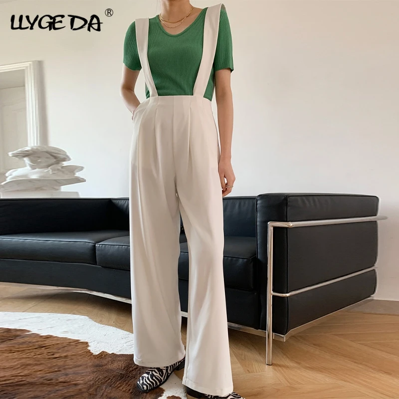 White Overalls Women's Pants High Waist Thin Suit Pant Drape Trousers For Female 2021 Summer Fashion Korean Casual Women Cloths 
White Overalls Women's Pants High Waist Thin Suit Pant Drape Trousers For Female 2021 Summer Fashion Korean Casual Women Cloths
