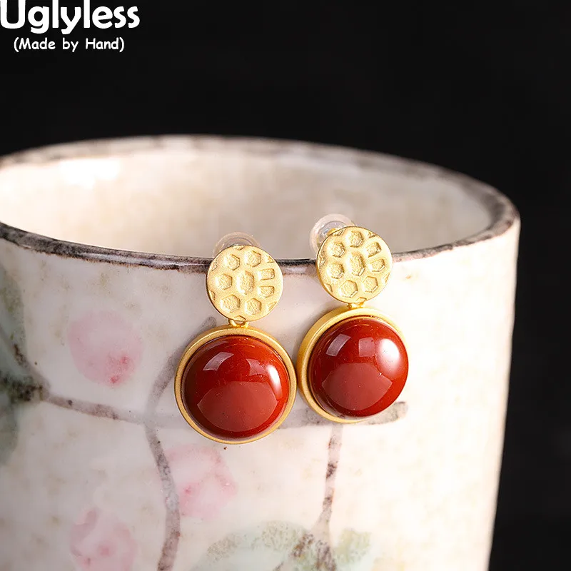 Uglyless Knocked like a Lotus Earrings for Women Perfect Round Agate Gemstone Studs Earrings Antioxidant Gold 925 Silver Brincos
Uglyless Knocked like a Lotus Earrings for Women Perfect Round Agate Gemstone Studs Earrings Antioxidant Gold 925 Silver Brincos