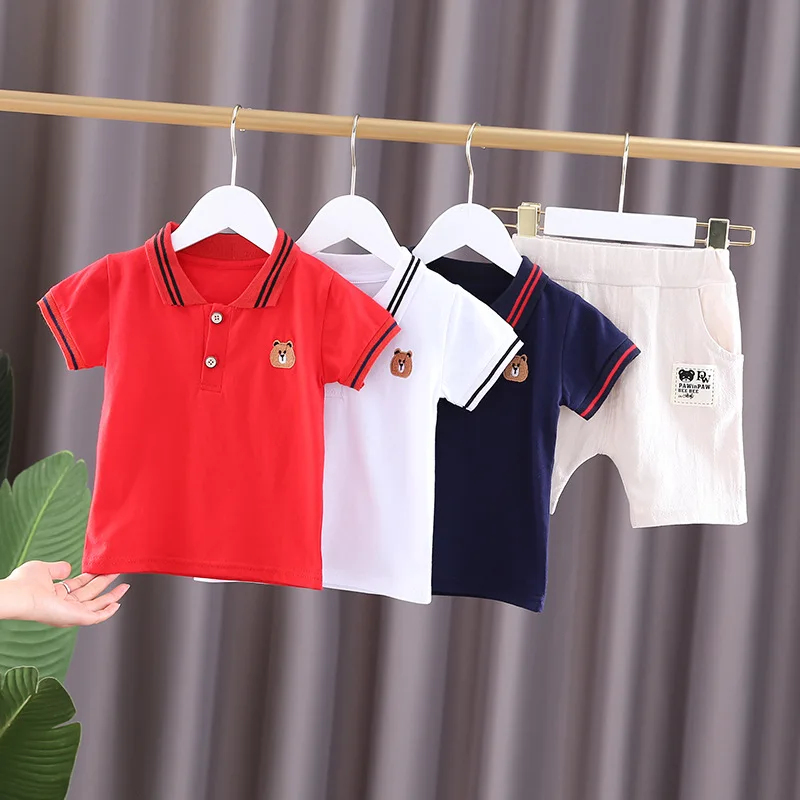 2021 New Summer Baby Boys Clothing Sets Infant Kids Cartoon Lapel POLO Shirt+ Shorts 2Pcs Suits Toddler Girls Casual Clothes
2021 New Summer Baby Boys Clothing Sets Infant Kids Cartoon Lapel POLO Shirt+ Shorts 2Pcs Suits Toddler Girls Casual Clothes