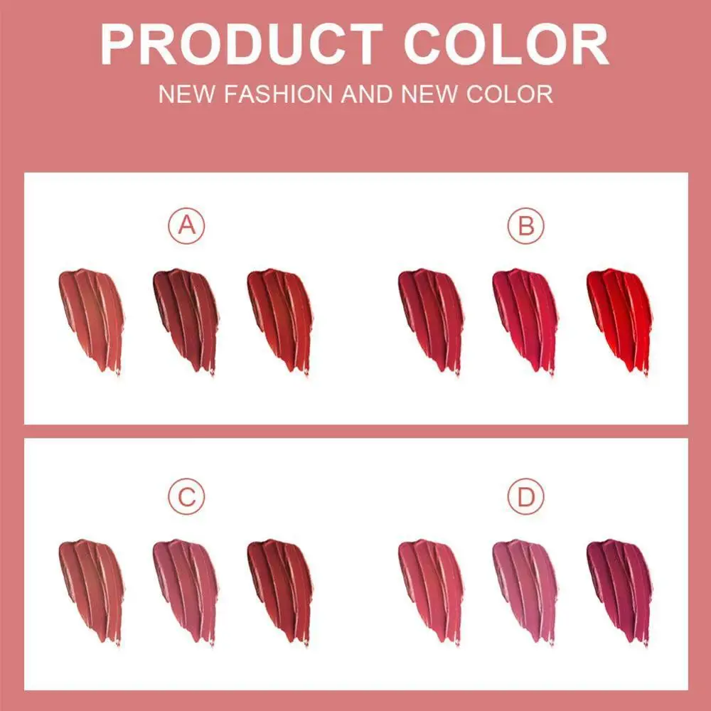 3 Sets of lip Glaze Velvet Matte Matte lipstick Orange Milk Tea Bean Paste lip Gloss long-lasting makeup
3 Sets of lip Glaze Velvet Matte Matte lipstick Orange Milk Tea Bean Paste lip Gloss long-lasting makeup