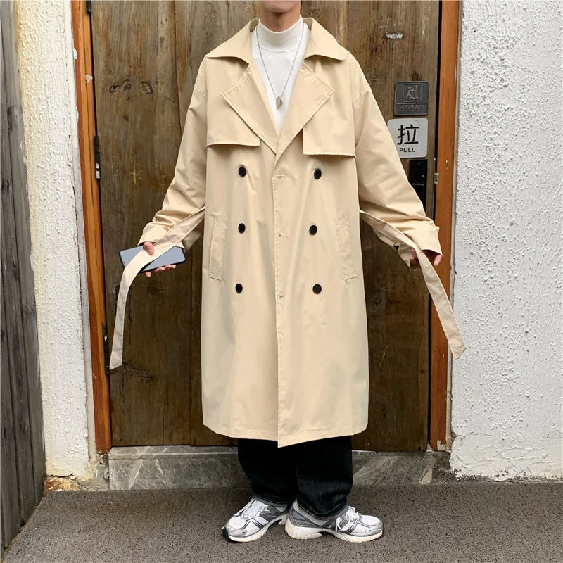 Men Trench Autumn Plus Size 3XL Couples Solid Straight Daily Basic Outwear Male Sashes Double Breasted Handsome Korean Style New
Men Trench Autumn Plus Size 3XL Couples Solid Straight Daily Basic Outwear Male Sashes Double Breasted Handsome Korean Style New