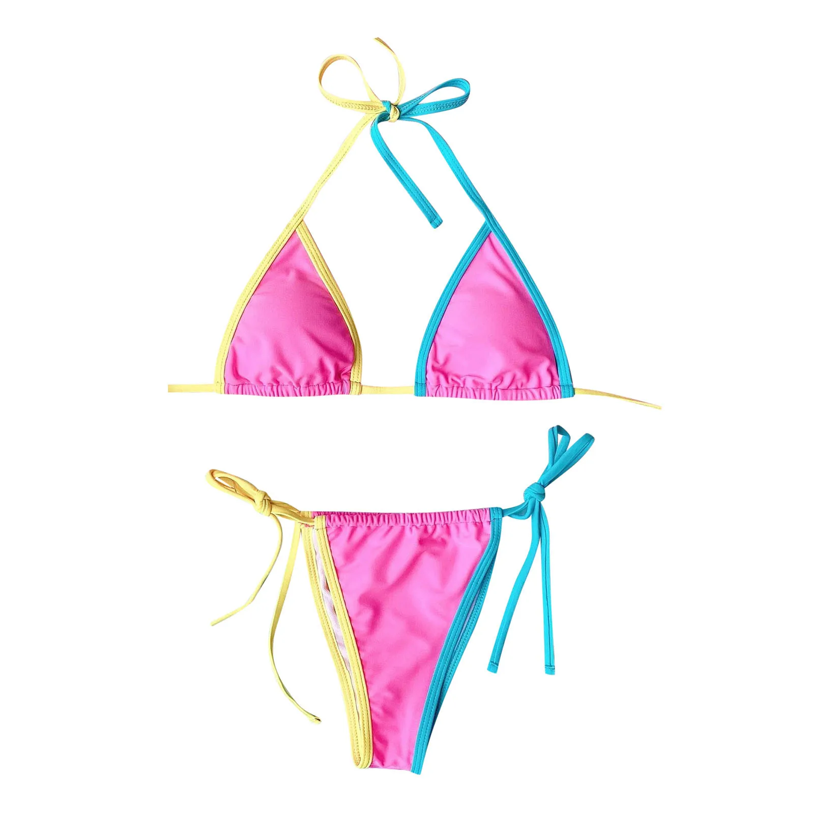 Women Bandeau Push Up High Cut Hight Waist Halter Bikini Set Two Piece Swimsuit Beach Wear Biquini Female Dropshipping 
Women Bandeau Push Up High Cut Hight Waist Halter Bikini Set Two Piece Swimsuit Beach Wear Biquini Female Dropshipping