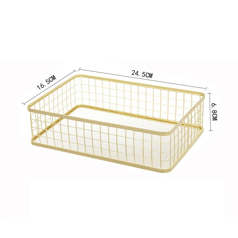 Iron Art Home Storage Basket Metal Cosmetic Sundries Containers Box Household Debris Storage Organizer Desktop Decorations Props
Iron Art Home Storage Basket Metal Cosmetic Sundries Containers Box Household Debris Storage Organizer Desktop Decorations Props