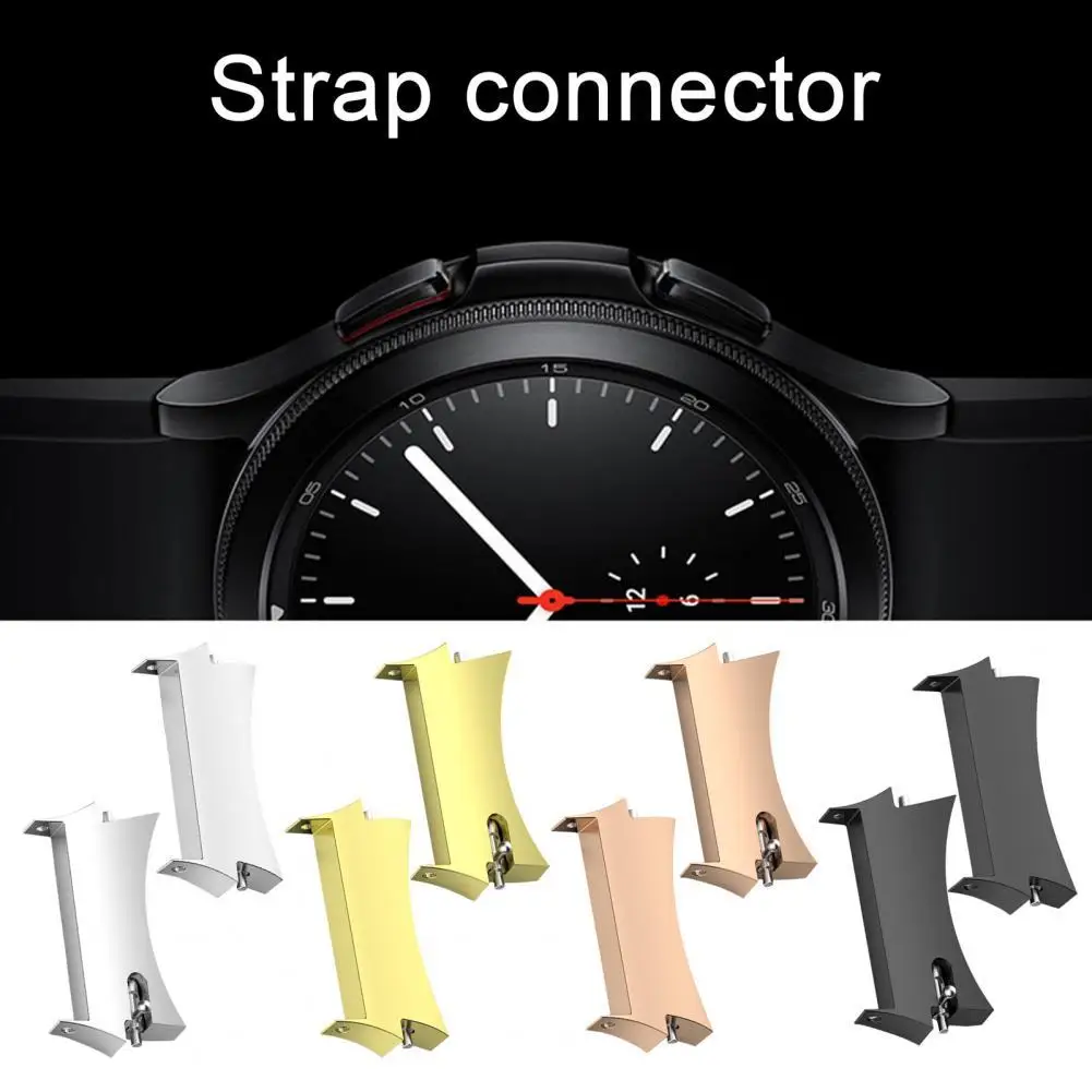 1 Pair Watch Band Connector Sturdy Stainless Steel Smartwatch Strap Adapter Buckle for Samsung Galaxy Watch 4/Watch 4 Classic
1 Pair Watch Band Connector Sturdy Stainless Steel Smartwatch Strap Adapter Buckle for Samsung Galaxy Watch 4/Watch 4 Classic