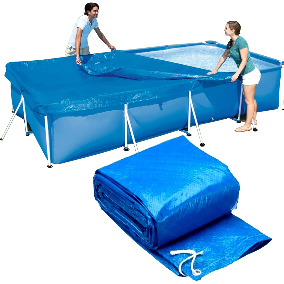 Pool Cover PE Waterproof Dust-proof Pool Cover for 87x59in Fast-placed Rectangular PoolsPool Cover
Pool Cover PE Waterproof Dust-proof Pool Cover for 87x59in Fast-placed Rectangular PoolsPool Cover