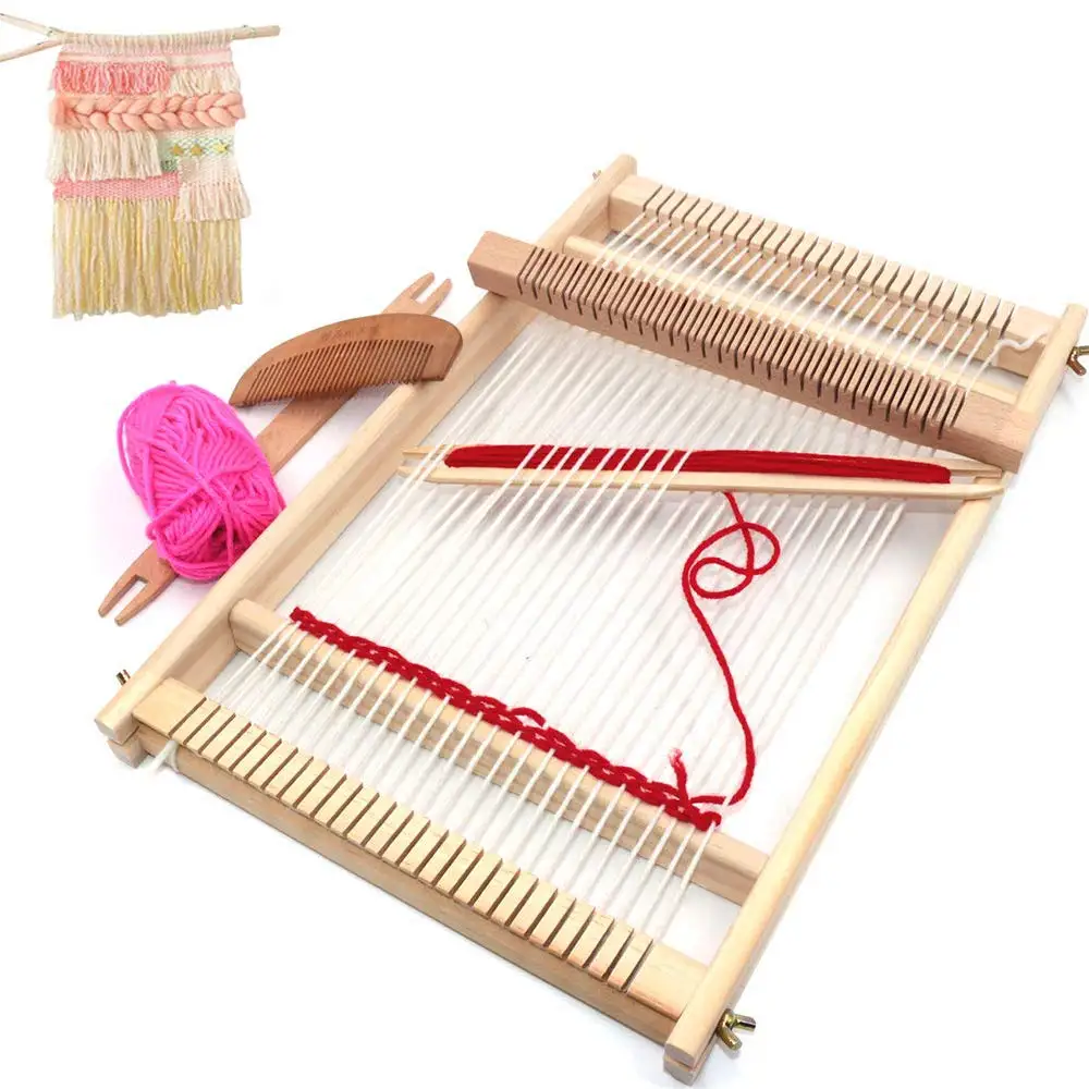 

Wooden Loom Knitting Machine Weaving Frame DIY Knitted Children's Toys Wool Handcraft Household Knitting Machine Woven Scarves