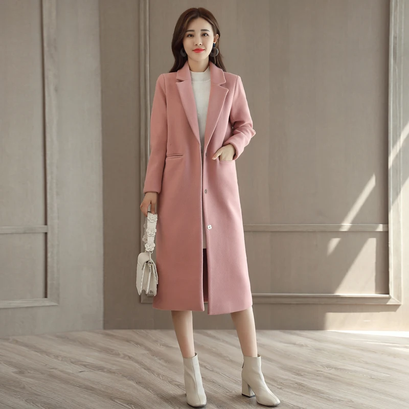 Women Autumn and Winter New Woolen Coat 2019 Over the Knee Long Section V-neck Solid Color Female women clothes
Women Autumn and Winter New Woolen Coat 2019 Over the Knee Long Section V-neck Solid Color Female women clothes