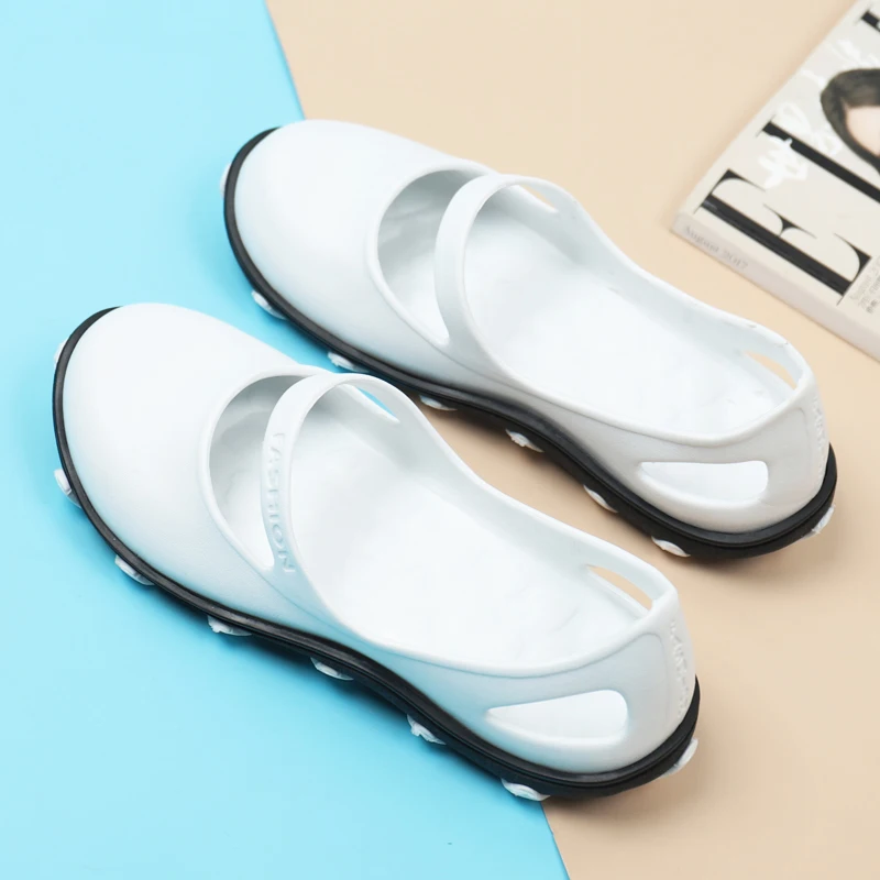 Summer Rainy Day Waterproof Women's Sandals Soft Bottom Non-Slip Black Work Shoes Women's White Nurse Sandals Mother Dancing
Summer Rainy Day Waterproof Women's Sandals Soft Bottom Non-Slip Black Work Shoes Women's White Nurse Sandals Mother Dancing