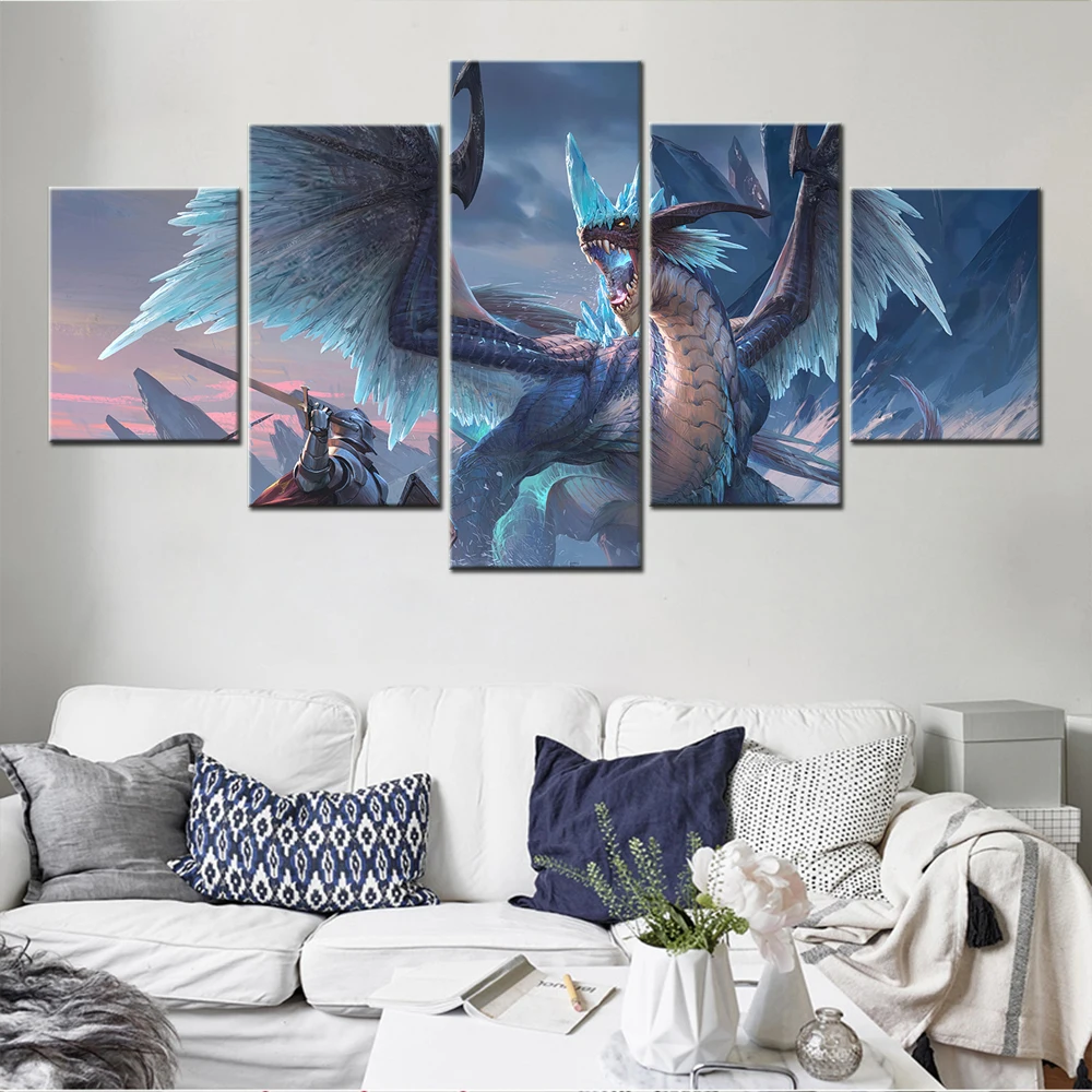 Canvas Wall Art Pictures Anime Figure Poster Knight Dragon Battle Fantasy Anime Poster Modern Living Bedroom Wall Painting
Canvas Wall Art Pictures Anime Figure Poster Knight Dragon Battle Fantasy Anime Poster Modern Living Bedroom Wall Painting