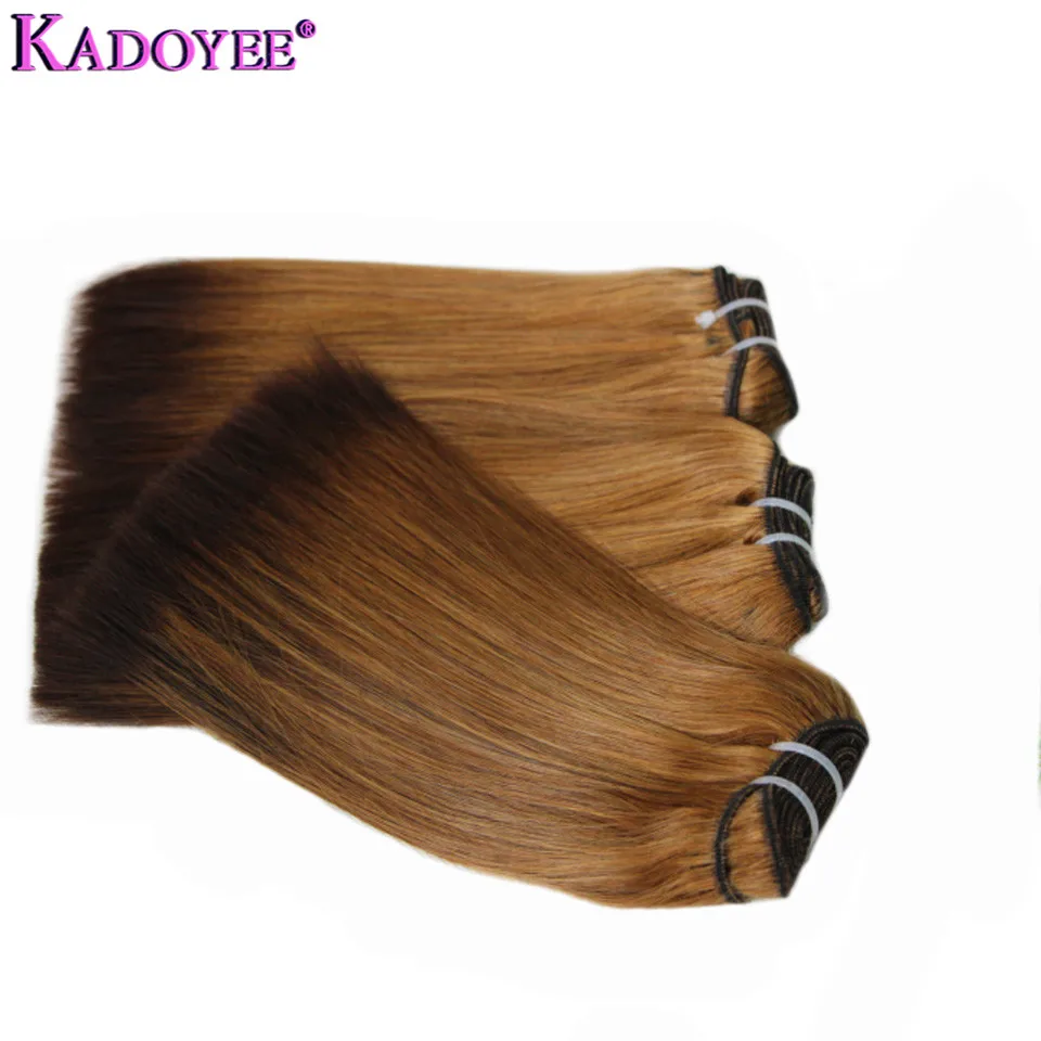Double Drawn Human Hair Straight Hair Bundles Natural Ombre 27/4 Golden Black Color Sew in weft 3 bundles Remy Hair Extensions 
Double Drawn Human Hair Straight Hair Bundles Natural Ombre 27/4 Golden Black Color Sew in weft 3 bundles Remy Hair Extensions