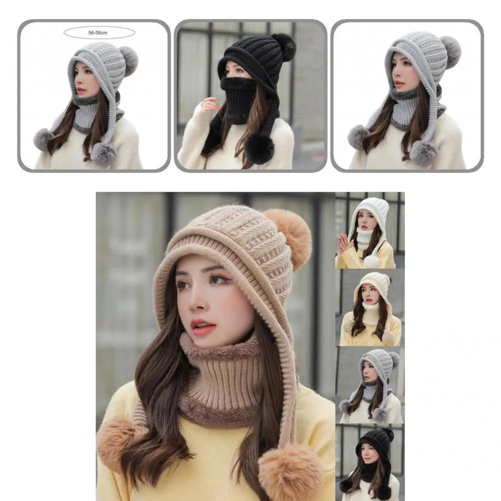 Hat Scarf Simple Autumn Winter Thickened Plush Balls Knitted Hat Scarf Knitted Hat Neckerchief Fashion Accessories
Hat Scarf Simple Autumn Winter Thickened Plush Balls Knitted Hat Scarf Knitted Hat Neckerchief Fashion Accessories