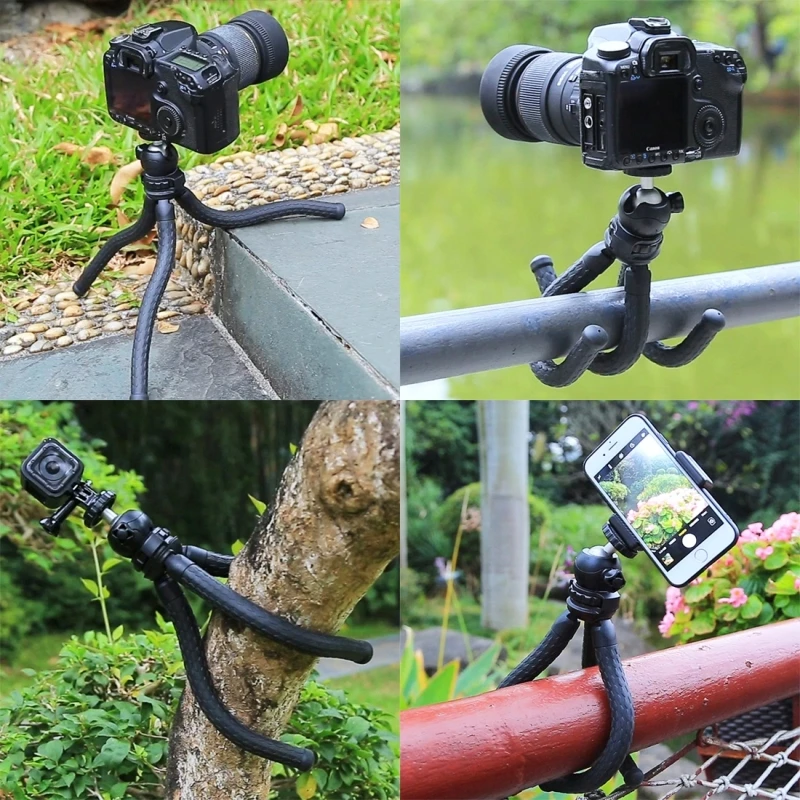 PULUZ Mini Octopus Flexible Tripod Holder with Ball Head & Phone Clamp + Tripod Mount Adapter & Long Screw for SLR Cameras phone
PULUZ Mini Octopus Flexible Tripod Holder with Ball Head & Phone Clamp + Tripod Mount Adapter & Long Screw for SLR Cameras phone