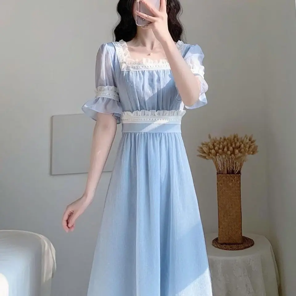 Dress female summer new temperament tea break French court retro niche sweet fairy first love Sen system skirt dresses women
Dress female summer new temperament tea break French court retro niche sweet fairy first love Sen system skirt dresses women