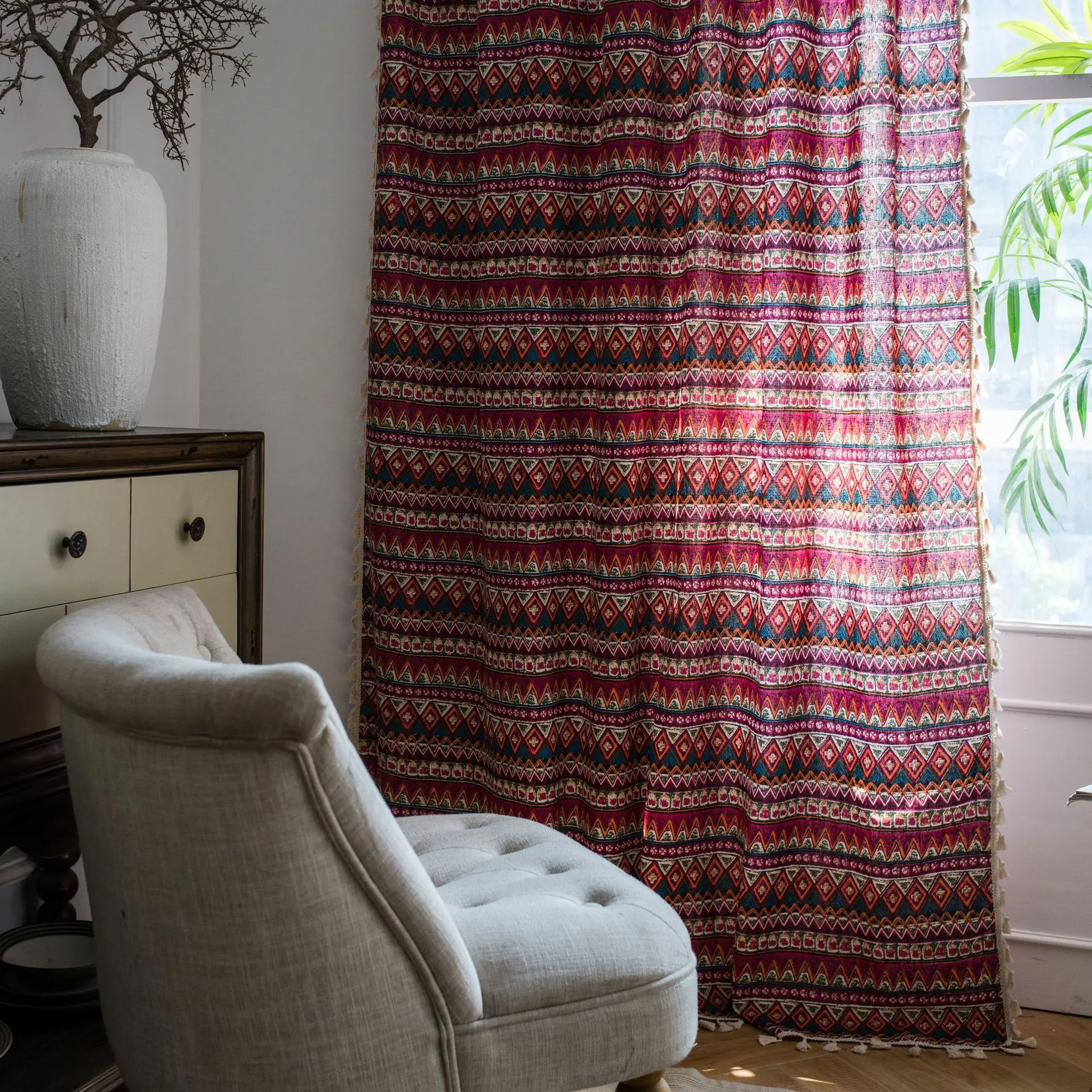 Red Bohemian Curtains Tassel Window Drapes For Bedroom Living Room Kitchen Curtain Christmas Cotton French Bay Flat Window
Red Bohemian Curtains Tassel Window Drapes For Bedroom Living Room Kitchen Curtain Christmas Cotton French Bay Flat Window