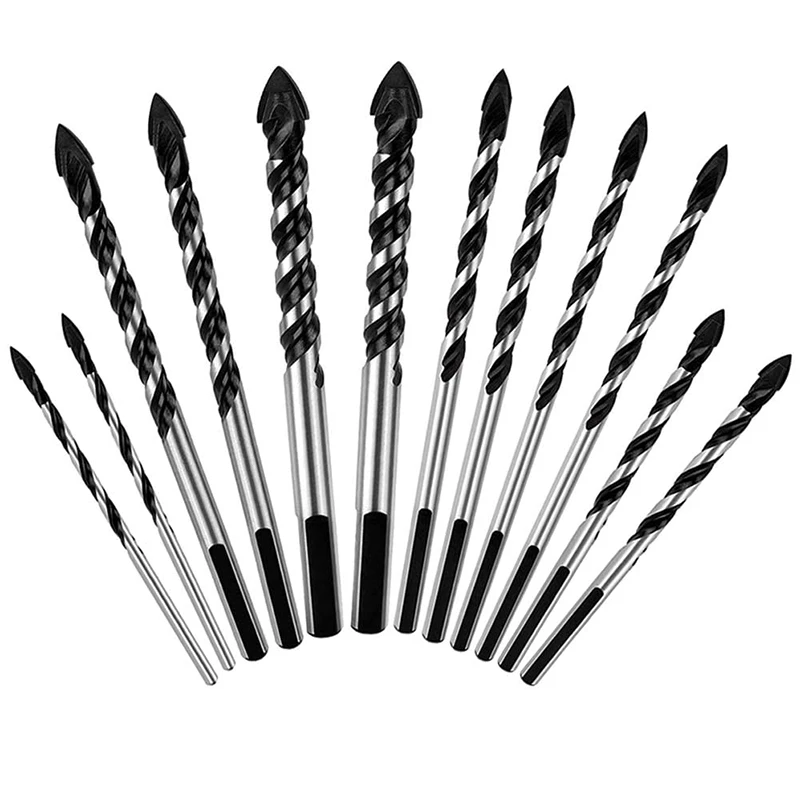 HOT 12Pcs Masonry Drill Bit Set Suitable for Glass/Ceramic Tile/Wood/Ceramic/Stone/Concrete/Brick Twist Tip Bit Tool
HOT 12Pcs Masonry Drill Bit Set Suitable for Glass/Ceramic Tile/Wood/Ceramic/Stone/Concrete/Brick Twist Tip Bit Tool