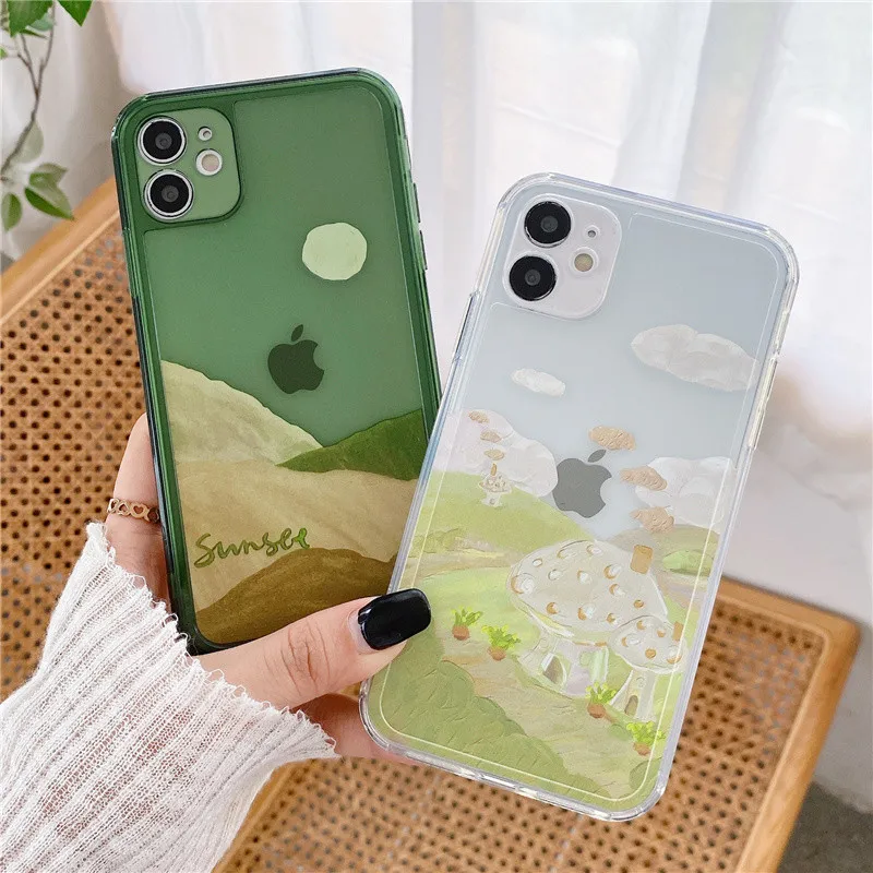 Cartoon Cute natural scenery Pattern Phone Case For iPhone 13 Pro Max 12 11 X XS Max XR 7 8 Plus SE Clear Soft Shockproof Cover
Cartoon Cute natural scenery Pattern Phone Case For iPhone 13 Pro Max 12 11 X XS Max XR 7 8 Plus SE Clear Soft Shockproof Cover
