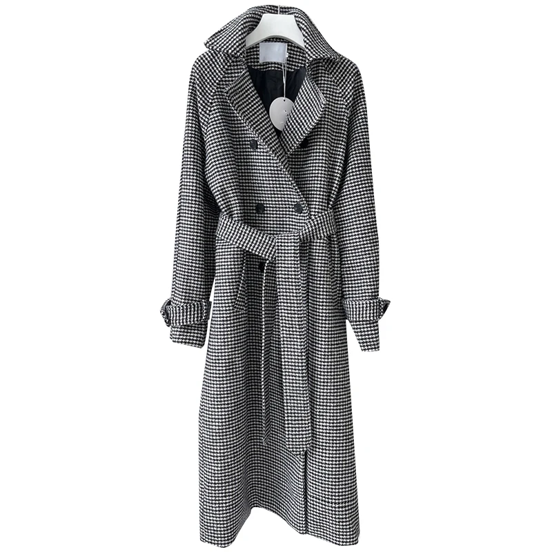 VGH Casual Plaid Coat For Women Lapel Long Sleeve High Waist Sashes Slim Split Korean Straight Coats Female 2021 Spring Clothing
VGH Casual Plaid Coat For Women Lapel Long Sleeve High Waist Sashes Slim Split Korean Straight Coats Female 2021 Spring Clothing