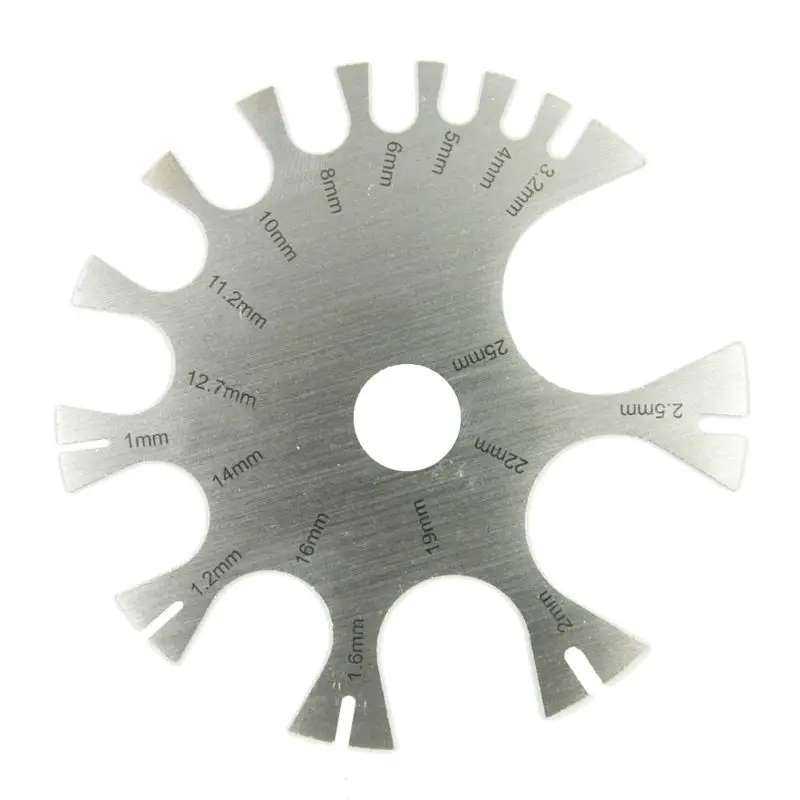 Stainless Steel Body Jewelry Piercings Gauge Measurement Wheel Measures 18G-0G T84A 
Stainless Steel Body Jewelry Piercings Gauge Measurement Wheel Measures 18G-0G T84A