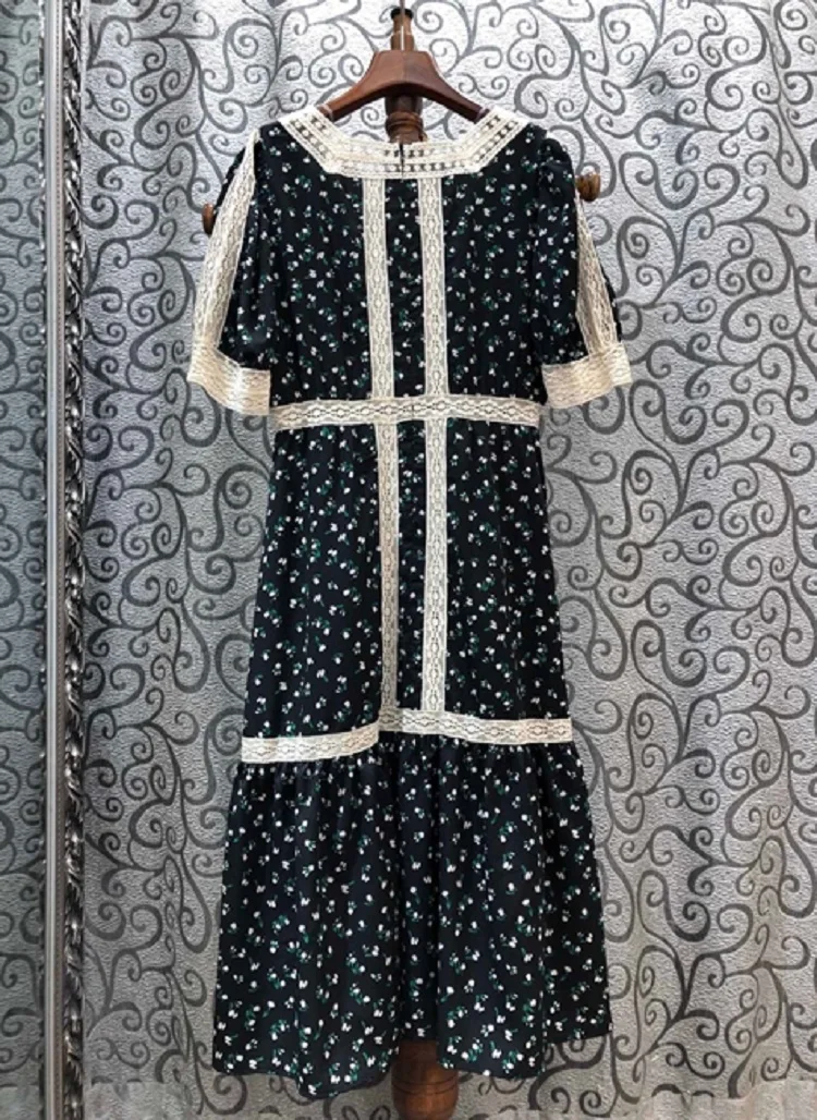 Top Quality New 2020 Summer Dress Women Elegant Little Flower Print Color Block Lace Patchwork Short Sleeve Vintage Retro Dress
Top Quality New 2020 Summer Dress Women Elegant Little Flower Print Color Block Lace Patchwork Short Sleeve Vintage Retro Dress