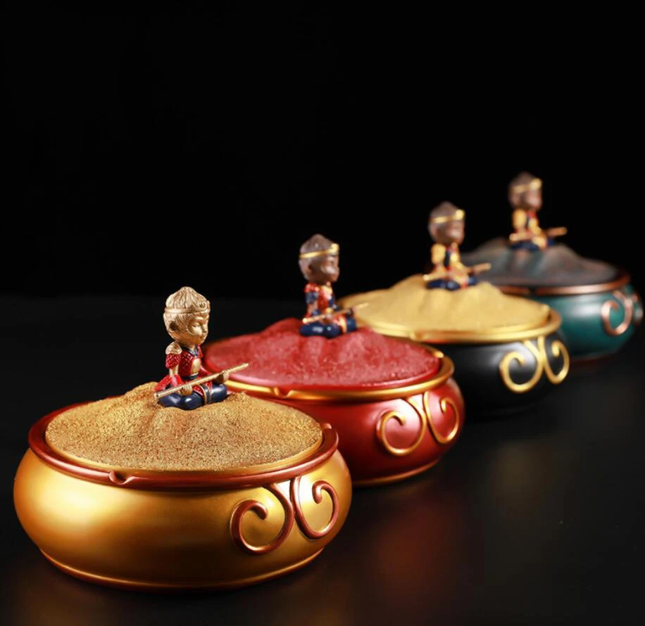 Retro Wukong windproof ashtray Dasheng ashtray with lid creative vibrato ashtray
Retro Wukong windproof ashtray Dasheng ashtray with lid creative vibrato ashtray