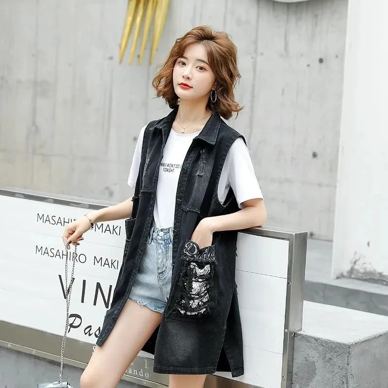 Cowboy Vest Female 2021 Spring And Summer New Embroidery Sequin Waistcoat Casual Wild Large Size Loose Mid-Length Jacket
Cowboy Vest Female 2021 Spring And Summer New Embroidery Sequin Waistcoat Casual Wild Large Size Loose Mid-Length Jacket