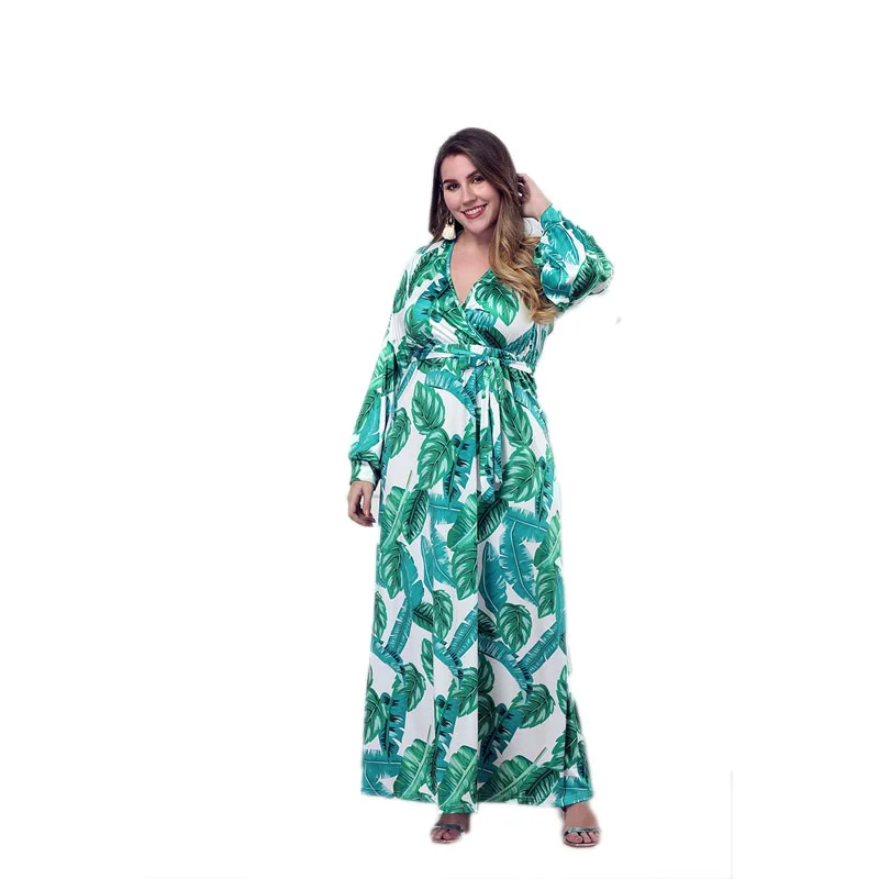 2019 Summer Bohemian Dress Large Size Women's Dress Long-sleeve Slim V-neck Bohemian Large Swing Dress Women's Clothing
2019 Summer Bohemian Dress Large Size Women's Dress Long-sleeve Slim V-neck Bohemian Large Swing Dress Women's Clothing