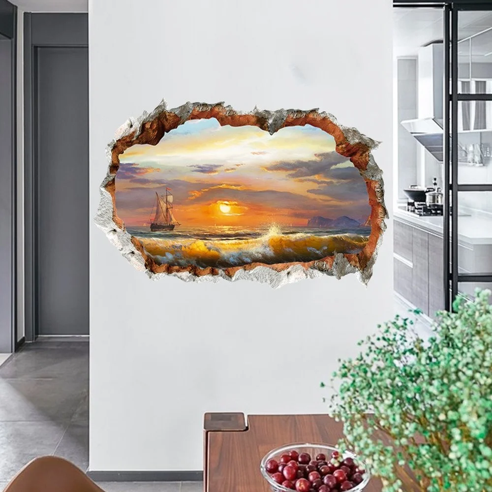 Landscape Wall Sticker Ocean Beach Decorative Painting Home Background Home Self-Adhesive Sticker Room Wall Decoration Wallpaper
Landscape Wall Sticker Ocean Beach Decorative Painting Home Background Home Self-Adhesive Sticker Room Wall Decoration Wallpaper