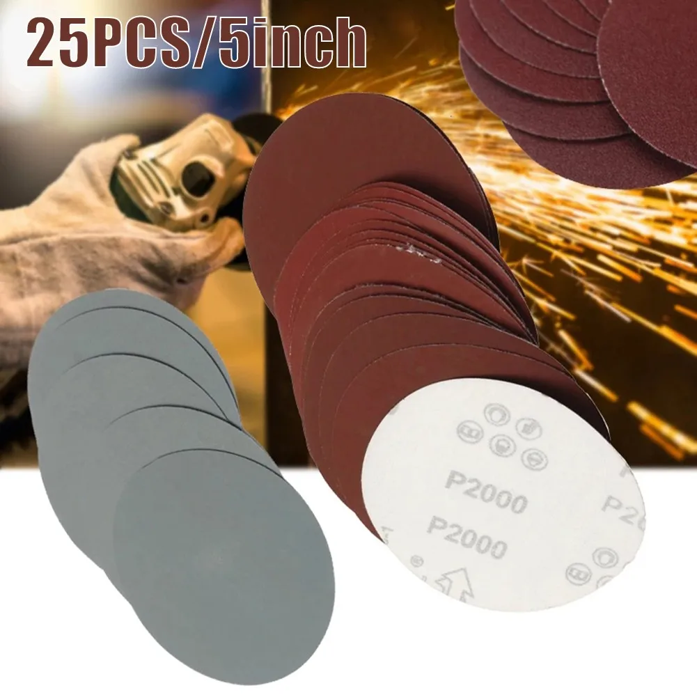 25 Pcs 5 Inch 125mm Round Sandpaper Hook And Loop Sanding Discs Grit 800-3000 For Polishing Tools Accessories
25 Pcs 5 Inch 125mm Round Sandpaper Hook And Loop Sanding Discs Grit 800-3000 For Polishing Tools Accessories