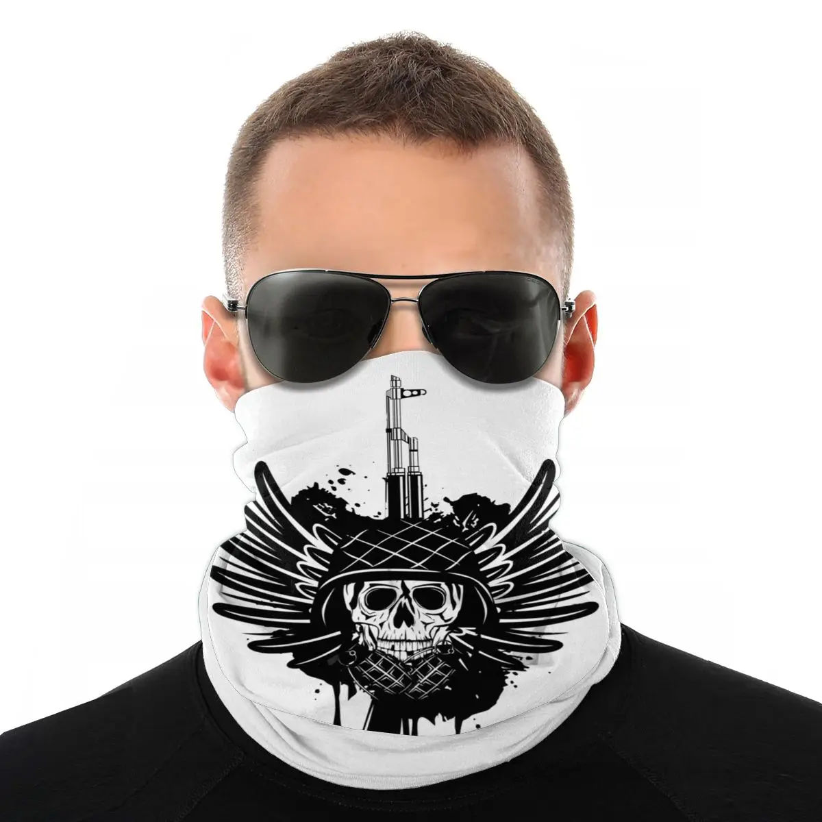 Army Skull Magic Scarf Half Face Mask Men Women Halloween Neck Gaiter Tubular Bandana Versatility Headwear Cycling Hiking
Army Skull Magic Scarf Half Face Mask Men Women Halloween Neck Gaiter Tubular Bandana Versatility Headwear Cycling Hiking