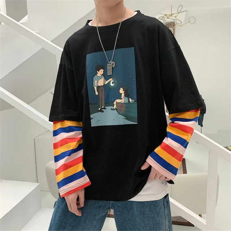 men's fake two-piece Men Printed Streetwear female students Korean loose trendy Harajuku Gray Letter New T-shirts Spring Tops
men's fake two-piece Men Printed Streetwear female students Korean loose trendy Harajuku Gray Letter New T-shirts Spring Tops